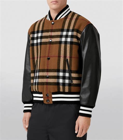 burberry bomber leather jacket|burberry windbreaker jacket.